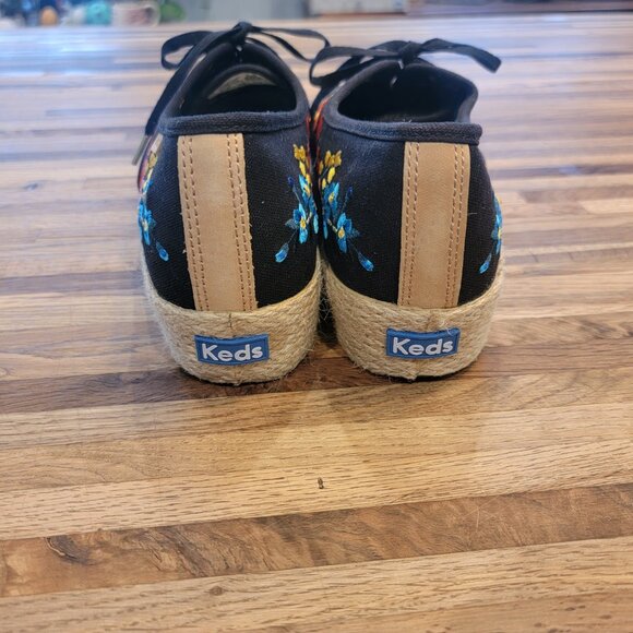 Keds x Rifle Paper Co. Triple Kick Wildwood Sneaker Black Floral - Picture 6 of 12